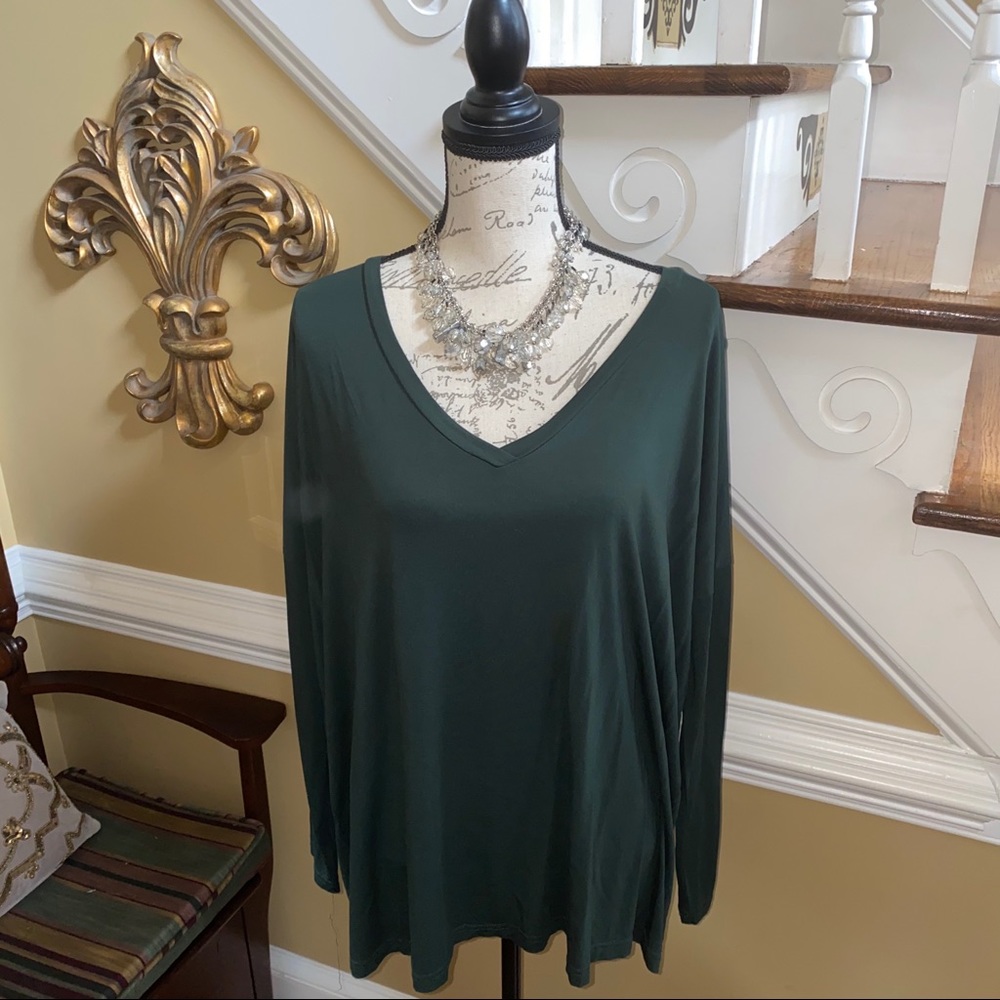 PIKO hunter green tunic top